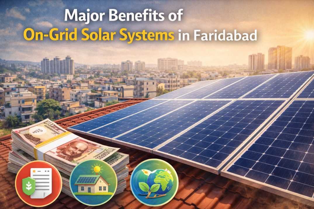 on grid solar system benefits in Faridabad