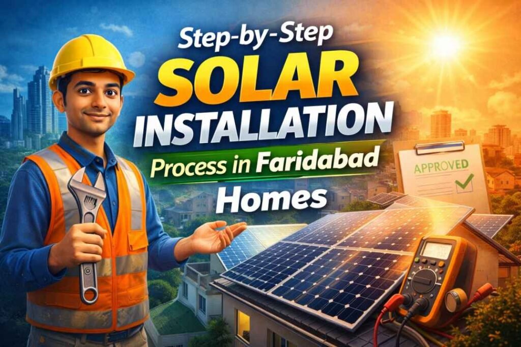 solar installation process in Faridabad